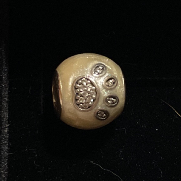 Authentic Pandora I love my pets paw print silver and shimmer enamel charm 🐾 - Picture 4 of 6